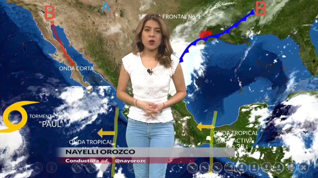 EDIS Weather · mapa nacional con frentes y ondas tropicales