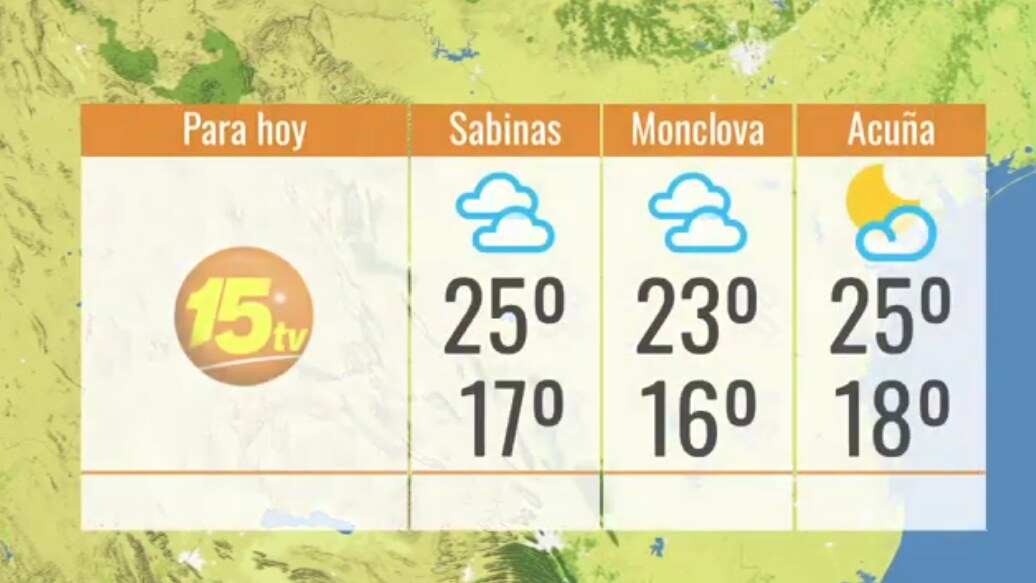 EDIS Weather · pronóstico Sabinas/Monclova/Acuña en 15tv