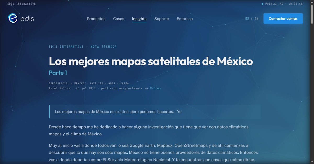 Los mejores mapas satelitales de México (Parte 1) — EDIS Insights